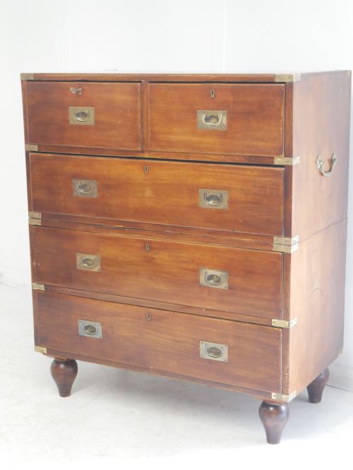 19thc Campaign Chest of Drawers