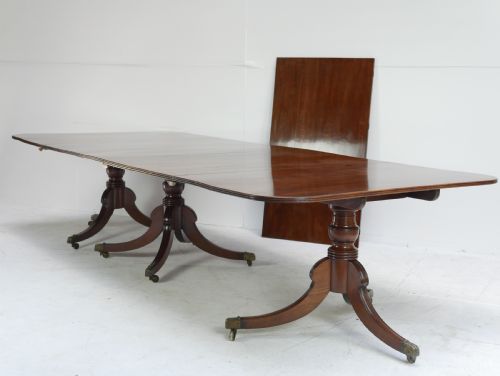 Regency Three Pillar Dining Table