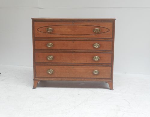 Georgian Oak Secretaire Chest of Drawers