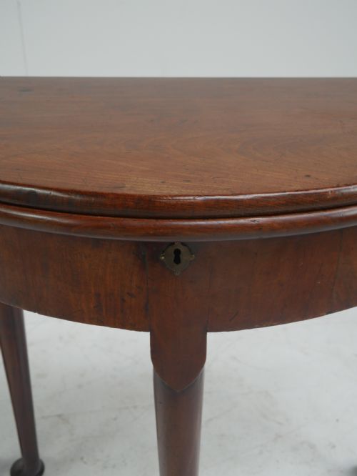 18TH CENTURY DEMI LUNE GAMES SIDE TABLE - ADDITIONAL PHOTO 3