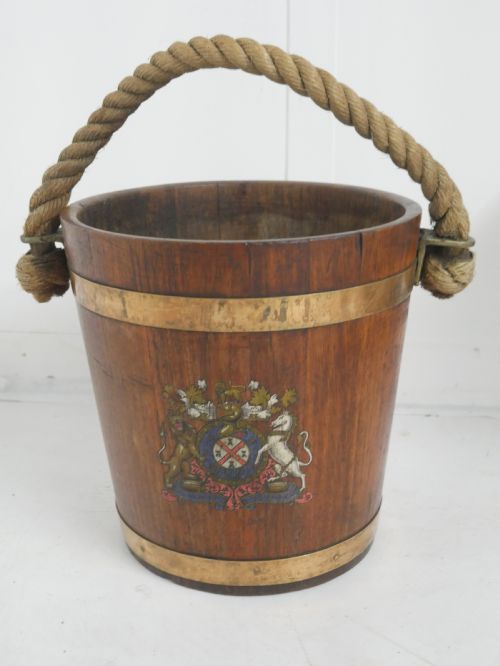 Royal Navy Oak Fire Bucket