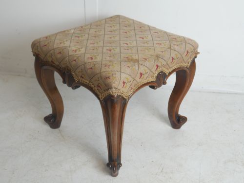 19thc Walnut Stool