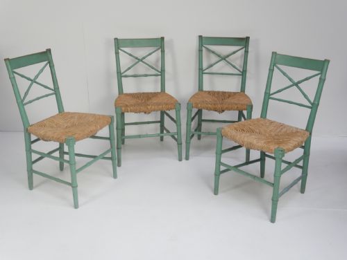 Set of 4 Painted Chairs