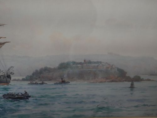 FRANK WOOD MARINE PAINTING 1914 - ADDITIONAL PHOTO 6