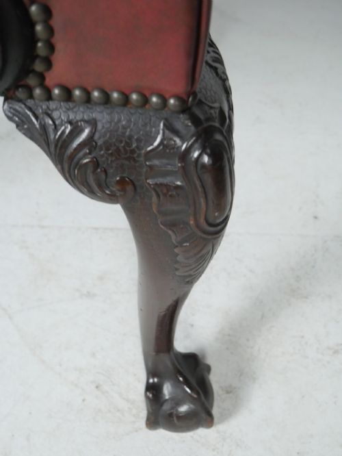 PAIR 19THC CHIPPENDALE STYLE ARMCHAIRS - ADDITIONAL PHOTO 5