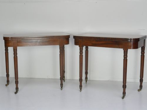 Pair Regency Card Tables