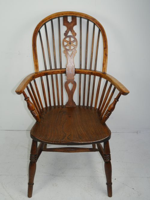 19THC WINDSOR ARM CHAIR