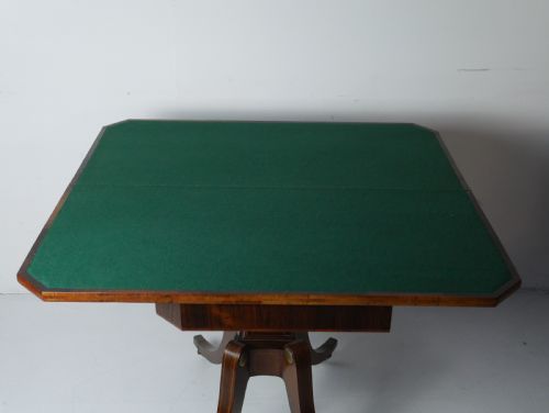 FINE REGENCY ROSEWOOD CARD TABLE - ADDITIONAL PHOTO 2