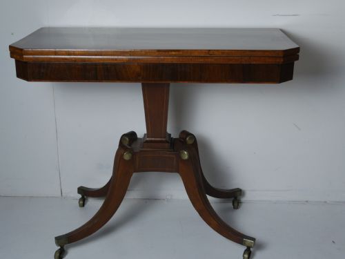 FINE REGENCY ROSEWOOD CARD TABLE - ADDITIONAL PHOTO 4