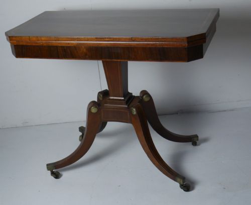 FINE REGENCY ROSEWOOD CARD TABLE - ADDITIONAL PHOTO 5