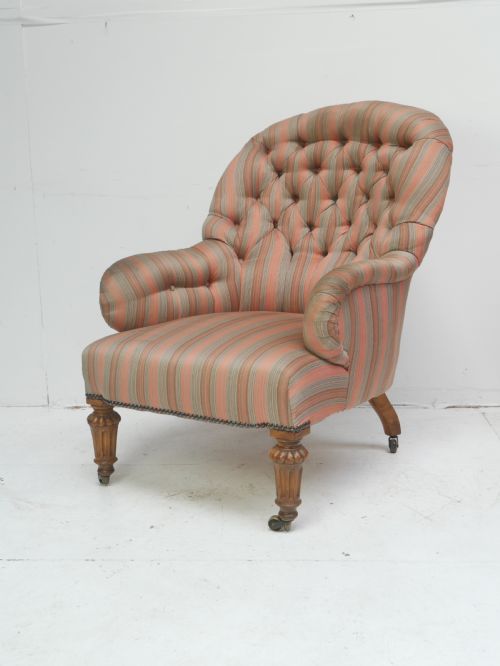 19thc  Button Backarmchair