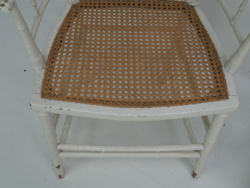 PAIR CANE SUSSEX CHAIRS - ADDITIONAL PHOTO 4