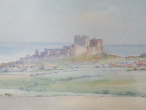 FRANK WOOD PAINTING BAMBURGH CASTLE - ADDITIONAL PHOTO 6