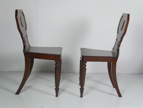 PAIR REGENCY HALL CHAIRS - ADDITIONAL PHOTO 3