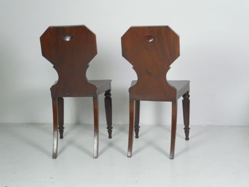 PAIR REGENCY HALL CHAIRS - ADDITIONAL PHOTO 4
