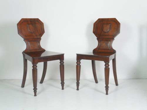PAIR REGENCY HALL CHAIRS - ADDITIONAL PHOTO 15