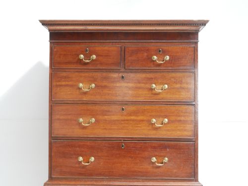 GEORGIAN OAK TALLBOY CHEST - ADDITIONAL PHOTO 2