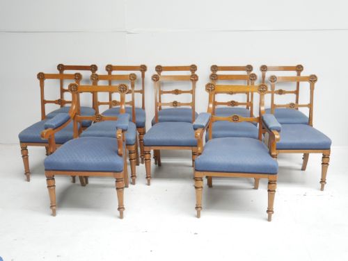 SET 12 OAK DINING CHAIRS - ADDITIONAL PHOTO 13