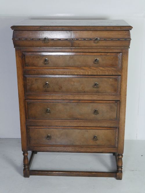 OAK WALNUT CHEST OF DRAWERS - ADDITIONAL PHOTO 10