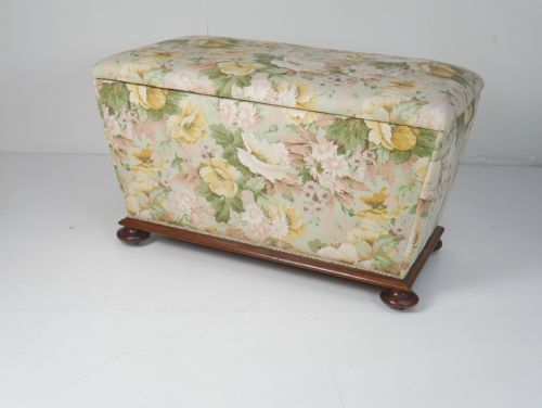 19thc Storage Ottoman Box