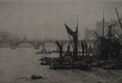ORIGINAL ETCHING LONDON BRIDGE - ADDITIONAL PHOTO 4