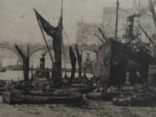 ORIGINAL ETCHING LONDON BRIDGE - ADDITIONAL PHOTO 5