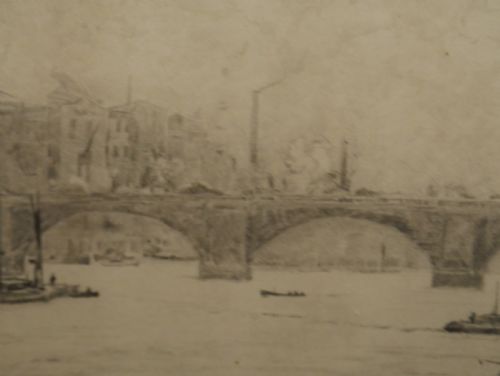 ORIGINAL ETCHING LONDON BRIDGE - ADDITIONAL PHOTO 6