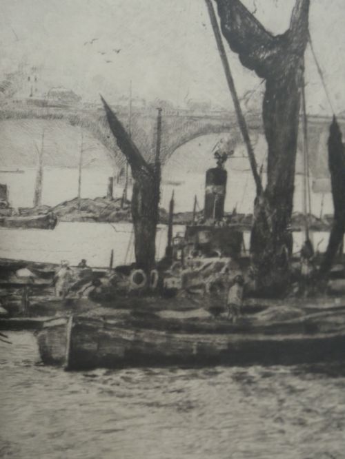 ORIGINAL ETCHING LONDON BRIDGE - ADDITIONAL PHOTO 7