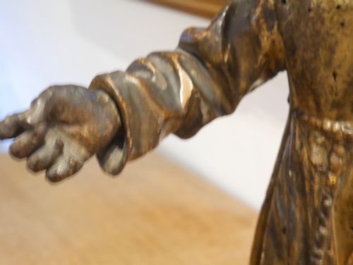 GILT CARVED FIGURE SAINT FRANCIS - ADDITIONAL PHOTO 11