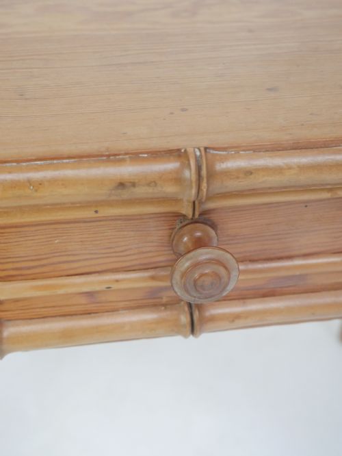 PINE FAUX BAMBOO SIDE WRITING TABLE - ADDITIONAL PHOTO 6