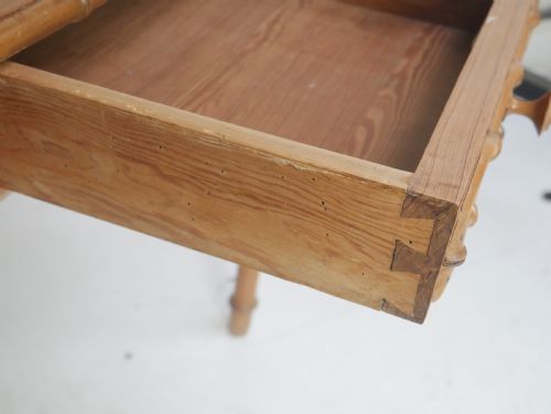PINE FAUX BAMBOO SIDE WRITING TABLE - ADDITIONAL PHOTO 8