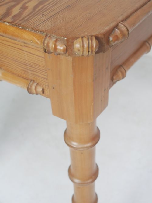 PINE FAUX BAMBOO SIDE WRITING TABLE - ADDITIONAL PHOTO 11