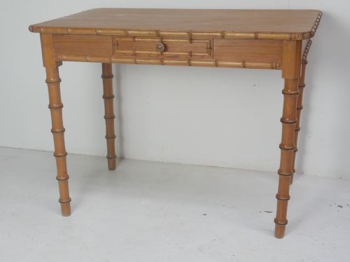 PINE FAUX BAMBOO SIDE WRITING TABLE - ADDITIONAL PHOTO 12