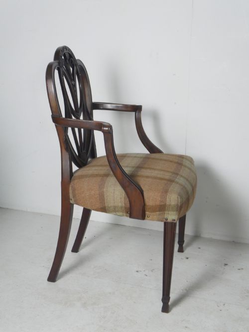 PAIR HEPPLEWHITE STYLE ARMCHAIRS - ADDITIONAL PHOTO 2