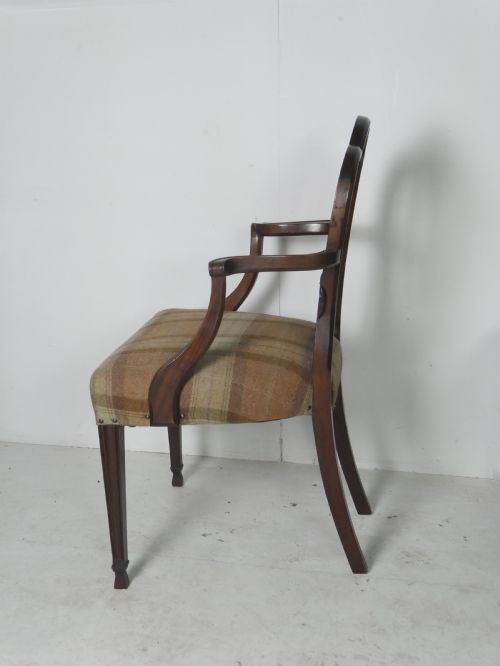 PAIR HEPPLEWHITE STYLE ARMCHAIRS - ADDITIONAL PHOTO 4