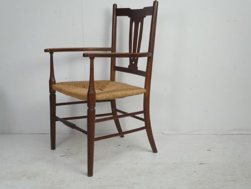 ARTS CRAFTS RUSH ARMCHAIR - ADDITIONAL PHOTO 2