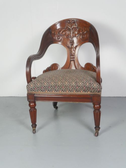 SMALL EXCEPTIONAL REGENCY ARMCHAIR - ADDITIONAL PHOTO 7