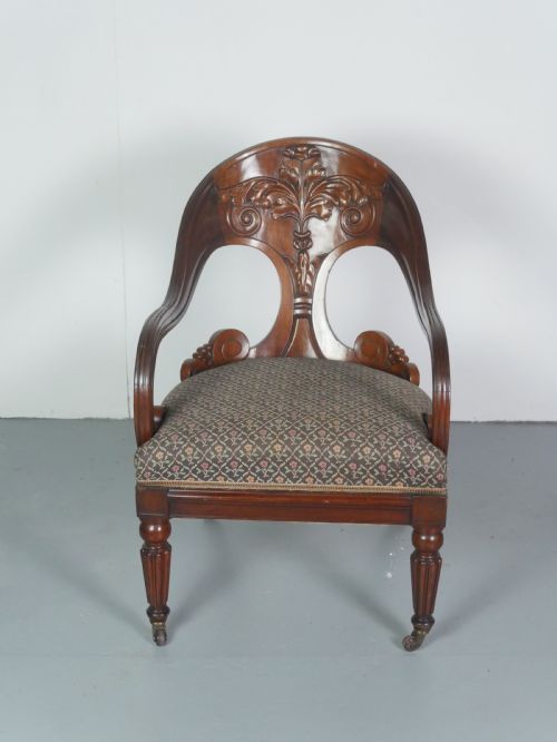 SMALL EXCEPTIONAL REGENCY ARMCHAIR - ADDITIONAL PHOTO 10