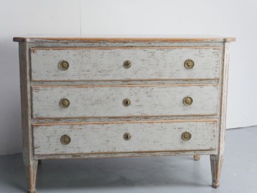 18THC PAINTED SWEDISH GUSTAVIAN CHEST OF DRAWERS - ADDITIONAL PHOTO 6