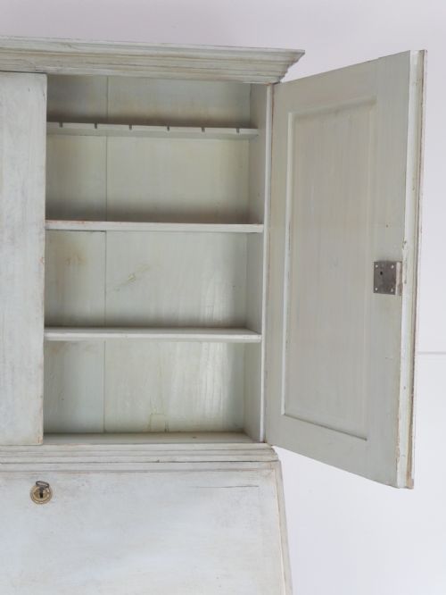 NEAT SWEDISH PAINTED BUREAU CABINET BOOKCASE - ADDITIONAL PHOTO 6