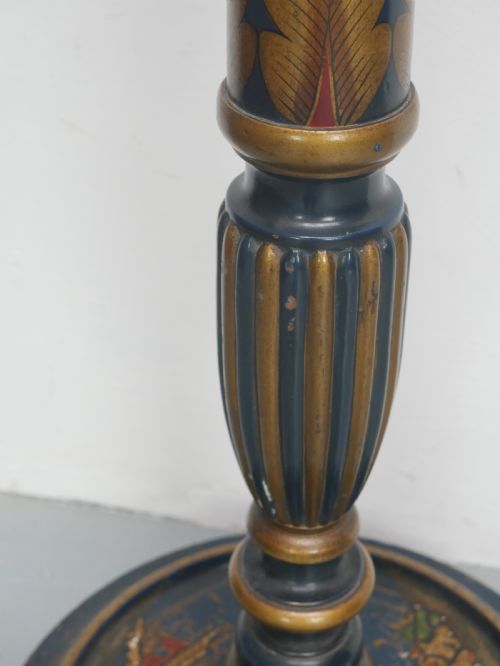 TALL BLUE CHINOISERIE FLOOR LAMP - ADDITIONAL PHOTO 5