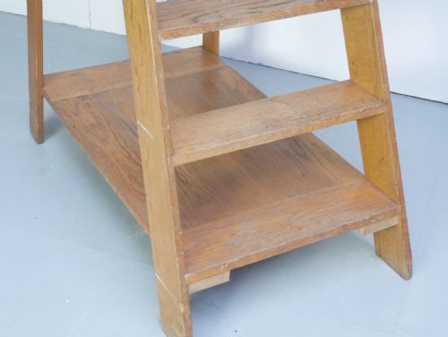 LARGE OAK LIBRARY LADDERS - ADDITIONAL PHOTO 1