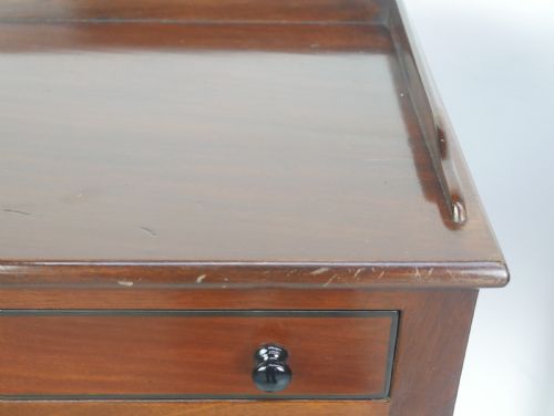NEAT PAIR BEDSIDE SIDE TABLES 37CM WIDE - ADDITIONAL PHOTO 1