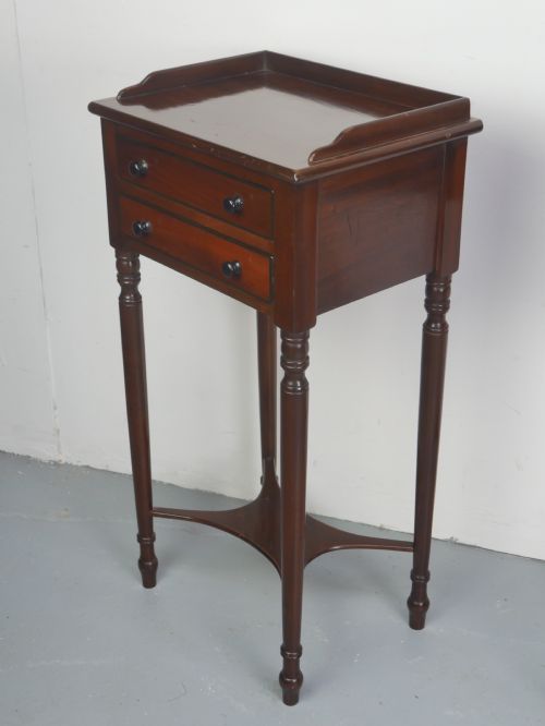 NEAT PAIR BEDSIDE SIDE TABLES 37CM WIDE - ADDITIONAL PHOTO 6