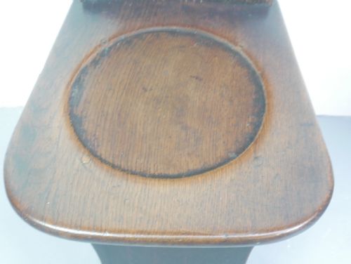 PAIR 18THC SGABELLO OAK HALL CHAIRS - ADDITIONAL PHOTO 7
