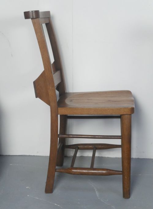 SET OF 12 OAK DINING KITCHEN CHAIRS - ADDITIONAL PHOTO 4