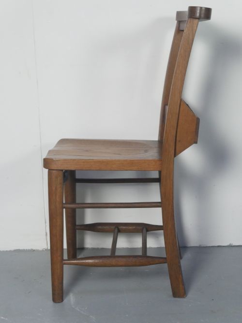 SET OF 12 OAK DINING KITCHEN CHAIRS - ADDITIONAL PHOTO 5