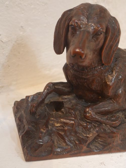 BLACK FOREST CARVED DOG - ADDITIONAL PHOTO 1