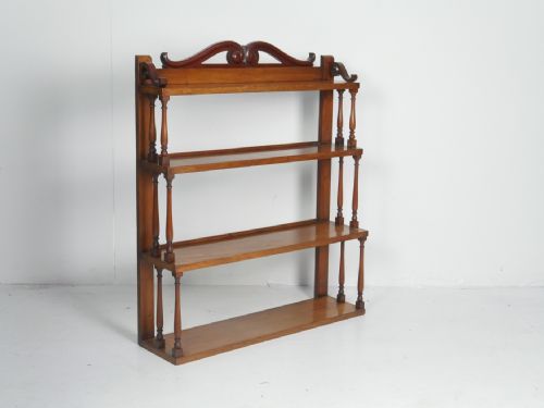 LIGHT MAHOGANY WALL SHELVES