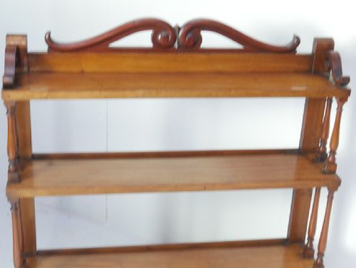 LIGHT MAHOGANY WALL SHELVES - ADDITIONAL PHOTO 1